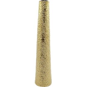 Deco 79 Ceramic Decorative Vase Tall Centerpiece Vase with Bubble Texture, Flower Vase for Home Decoration 8" x 8" x 39", Gold