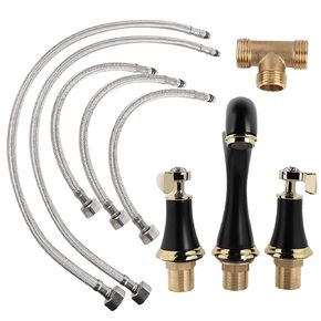 Bathroom Faucet Basin Faucet Copper Bathroom Sink Faucet Cabinet Split Faucet Faucet (White Gold)