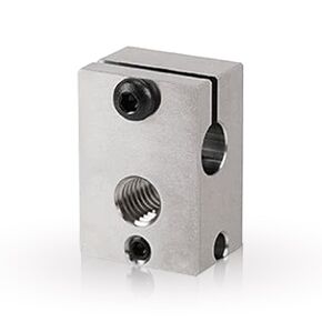 1PCS 3D Printer High Temperature Heater Block Compatible with PT100 Cartridge Sensor Version V6 Hotend Titan Aero Extruder (Copper)