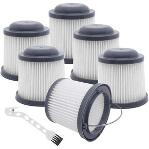 PVF110 Replacement Handheld Vacuum Filters: Compatible with Black and Decker BDH2000PL BDH2020FL PHV1410 PHV1810 PHV1210 BDH1620FLFH Handheld Vacuum, Part # 90552393-6-PACK