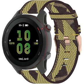 Nylon Sport Loop Bands Compatible with Garmin Smartwatch Strap 18mm 20mm 22mm Adjustable Elastic Braided Nylon Band for Women Men