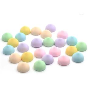 50pc Dark Chocolate Resin Round Craft Beads for DIY Craft Making, Slime Supplies, Fake Food Deco Toppings (Small)