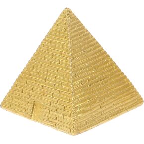 Egyptian Pyramid Statue: Resin Golden Pyramid Collectible Mini Egyptian Egypt Pyramid Decor Ancient Building Model Pyramid Sculpture for Egypt Souvenirs Accessories