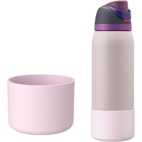 Silicone Boot for Owala Water Bottle 24 oz 32 oz 40 oz, 2PCS Anti-Slip Protective Sleeve for FreeSip/Twist/Flip Water Bottles, BPA Free, Dishwasher Safe, Bottom Bumper Cover Cup Accessories