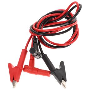 2 Pairs Copper Alligator Clips for multimeter Probe for Automotive Banana Capacitor Clip Cable Probe Suite Pen multimeter Probes Power Supply Lead Test line Rubber Plug