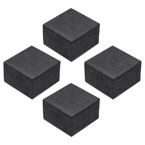uxcell 4pcs Rubber Anti-Vibration Pads Hard Pad, 50mm Square Vibration Isolation Mats, 30mm Thickness Non-Slip Rubber Blocks, Anti-Skid Anti Noise for HVAC, Compressor, Air Conditioner