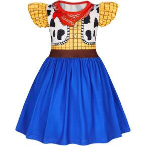 Eledobby Jessie Toy Story Costume Girls Toddler Buzz Lightyear Dress Woody Costume Christmas Birthday Gift Princess Dress Up