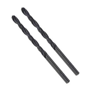 Twist Drill Bits, 4mm Cutting Diameter 0.16" Shank, High-Speed Steel Black Oxide Coating Jobber Bit Set (Applications: for Metal Wood Plastic), 2-Pieces