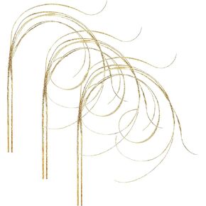 MTLEE Glitter Christmas Picks Decorative Stem Picks Sprays for Christmas Tree Flower Arrangements Wreaths Home Decorations (Gold,6 Pieces)