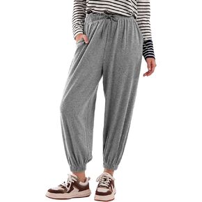 Womens Casual Drawstring Sweatpants Loose Joggers High Waisted Athletic Comfy Yoga Workout Lounge Pants with Pockets