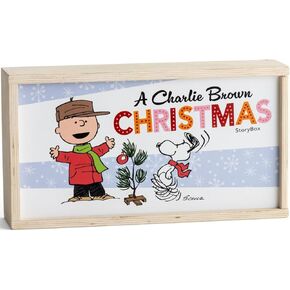 DaySpring - Peanuts - A Charlie Brown Christmas Wood Story Box, 2 1/2" x 6" x 11", Multi