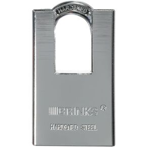 BRINKS 44mm Shrouded Padlock – Hardened Steel Shackle, Dual Ball Locking Mechanism, Brass Pin Tumbler Cylinder, High Security for Industrial & Business Use