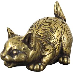 Brass Statues Small Brass Metal Statue Ornament Animal Figurines Home Office Decor Metal Desktop Ornament Wall Art Gifts (2PCS Monkey)