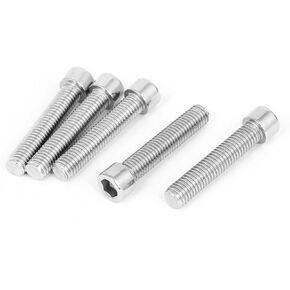 uxcell M10x50mm Stainless Steel Hex Socket Head Cap Screws Bolts DIN 912 5pcs