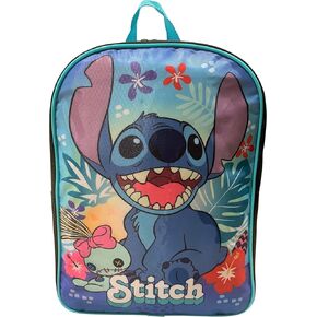 حقيبة ظهر مدرسية مرخصة للجنسين من Ruz Stitch مقاس 15 بوصة (أسود-فيروزي) in Kuwait