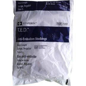 Kendall Ted Knee Length Anti Embolism Stockings Large Regular Length - 1 Pair - Model 7203 (2)