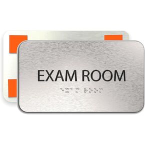 ADA Trash Sign for Business - Office Signs, Aluminum Brushed Silver, Tamper-Proof, Heavy Duty Mounting Tape, Easy Install, Office Décor, ADA Compliant, Grade 2 Braille (7" W x 4" H) ADASigns.org