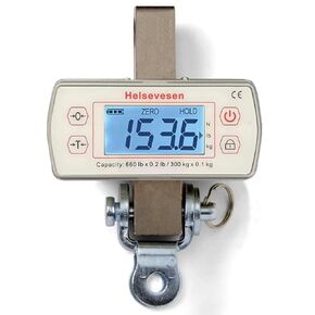 Helsevesen Professional Patient Lift Scale with Stainless Steel Universal Bracket Kit Included, 660lb Weight Capacity, Patient Hoist Scale, Ceiling Lift Scale