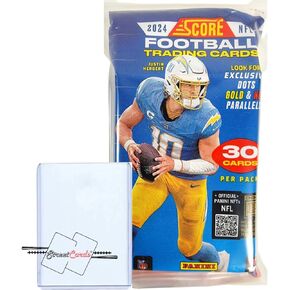 2024 Panini Score Football NFL Jumbo Value Pack with 30 Trading Cards + Toploader! STREETCARDS!