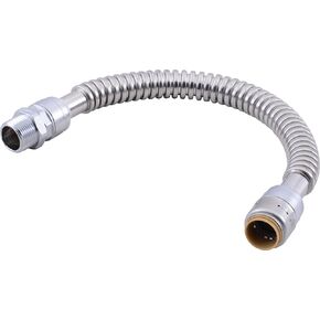 SharkBite Max 3/4 بوصة × 3/4 بوصة MIP × 18 بوصة موصل سخان مياه مرن مموج من الفولاذ المقاوم للصدأ، ادفع لتوصيل تركيبات السباكة النحاسية، أنابيب PEX، النحاس، CPVC، PE-RT، HDPE، URSS3134FX18Z in Kuwait