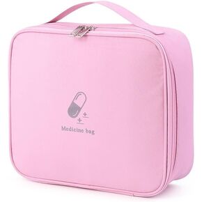 First Aid Kit Bags, first aid bag empty, Portable Travel Empty Medical Medicine Bags, First Aid Emergency Organizer Bags Waterproof for Outdoor Camping Travel Work Bags - Pink