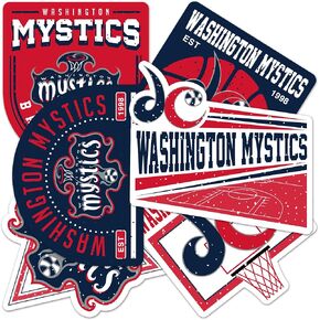 Desert Cactus Washington Mystics Stickers WNBA Women's National Basketball Association Officially Licensed Vinyl Decal Laptop Water Bottle Car Scrapbook (Type 2-3)