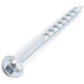 FGen 100pcs Square Groove Head Wash Wood Screw Coarse Tooth with Washer Head #8-2 inch