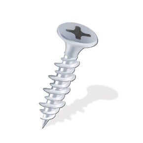 Hession #8 x 1 Inch Silver Wood Screws Self Tapping Scrwes Bugle Head Phillips Drive Hi Low Thread Sharp Point Zinc Plated 20pcs