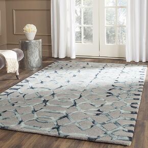 SAFAVIEH Dip Dye Collection 3' x 5' Grey/Charcoal DDY712B Handmade Premium Wool Area Rug