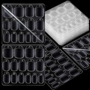 Teenitor 600pcs Press on Nail Adhesive Tabs, 15 Sizes of Nail Stickers for Press on, Press on Nails Glue Stickers Press on Nail Sticky Tabs, 40 Sheets