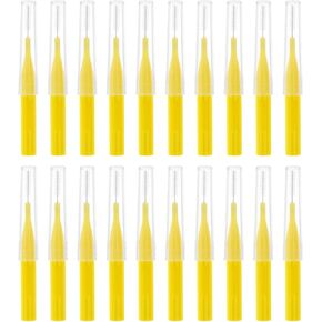 20pcs Shower Head Cleaner, Shower Nozzle Cleaning Brushes Tools Shower Head Cleaning Brush Anti-Clogging Tiny Hole Gap Cleaning Brush Kits for 3D Printer Tubes (Yellow)
