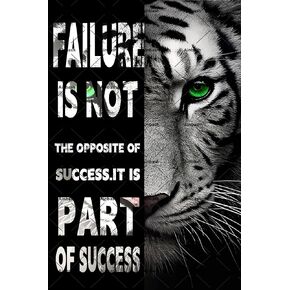 Lion Wall Tin Sign Failure is not the opposite of success Entrepreneur Quotes Retro Animal Painting Poster Print on Canvas Wall Artwork for Living Room Bedroom Office 8X12 Inch