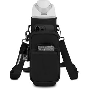 Water Bottle Holder Bag with Phone Pocket for Owala 32 oz