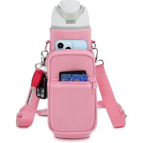 Water Bottle Holder Bag with Phone Pocket for Owala 32 oz