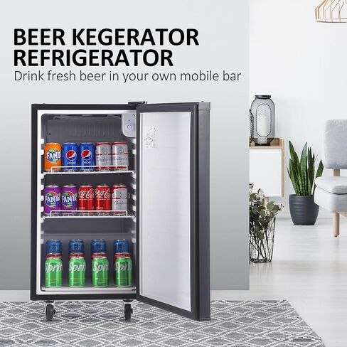 Kegerator and Keg Beer Cooler, Single Faucet Draft Beer Dispenser, Full Size Keg Refrigerator with Shelves, Stainless Steel, Drip Tray & Rail,Temperature Control Draft Beer Dispense in Saudi Arabia