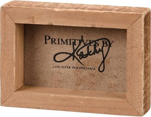 Primitives By Kathy 113425 لا تتوقف أبدًا عن استكشاف لافتة صندوق صغيرة، طول 10.16 سم، خشبية in Saudi Arabia