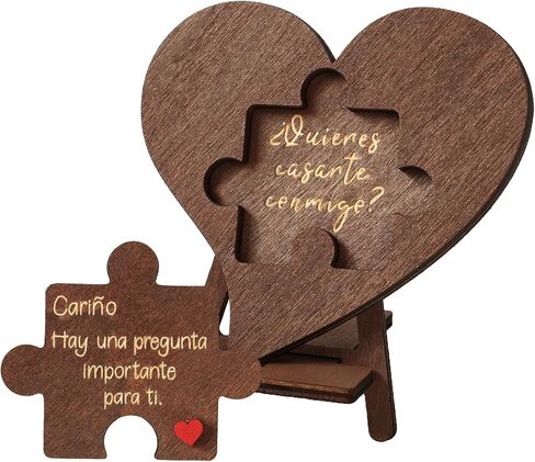 Will You Marry Me Puzzle - Will You Marry Me Sign, Wedding Proposal Ideas Surprise Engagement Proposal Wooden Sign (Quieres Ser Mi Novia Puzzle) in Saudi Arabia