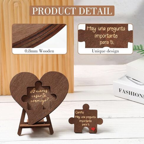Will You Marry Me Puzzle - Will You Marry Me Sign, Wedding Proposal Ideas Surprise Engagement Proposal Wooden Sign (Quieres Ser Mi Novia Puzzle) in Saudi Arabia