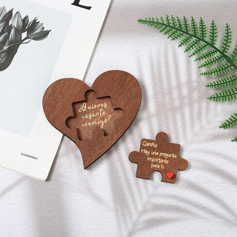 Will You Marry Me Puzzle - Will You Marry Me Sign, Wedding Proposal Ideas Surprise Engagement Proposal Wooden Sign (Quieres Ser Mi Novia Puzzle) in Saudi Arabia