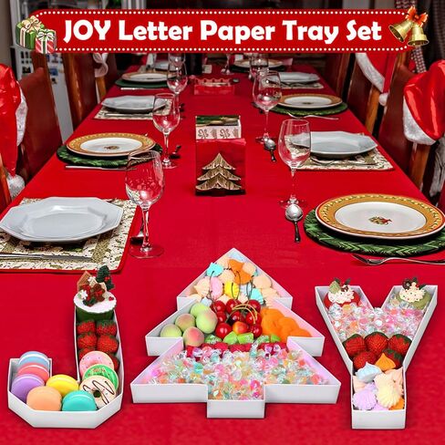 3 قطع من الورق المقوى القابل للتعبئة من أجل Charcuterie مقاس 10 بوصات على شكل شجرة عيد الميلاد، علبة قابلة للتعبئة، حلويات الشوكولاتة، حلوى كب كيك، صندوق ورقي لمستلزمات حفلات عيد الميلاد المزخرفة in Kuwait