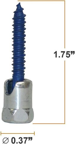 SAMMYS Everflow 8269957-25 3/8 بوصة مرساة قضيب دوارة لولبية مصممة للخشب، يتم تركيبها بزاوية 45 درجة رأسيًا، Climaseal أزرق، لا يتطلب الحفر المسبق (25 حزمة) in Kuwait