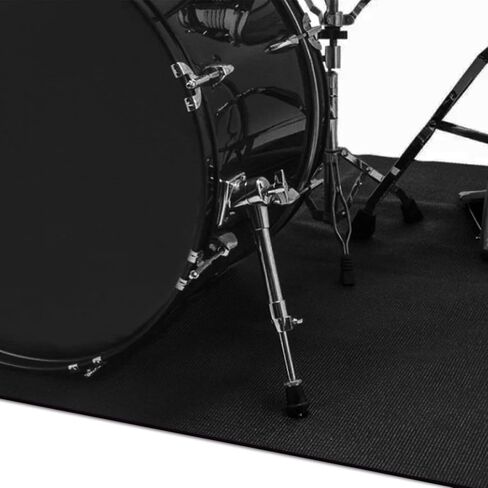 Drum Rug, Drum Mat, 3.92Ft x 5.3Ft Electrical Drum Carpet Soundproof Rug Pads Drum Accessories for Electric Drums Jazz Drum Set, Gift for Drummers, Drum Accessories||Free drumstick in Saudi Arabia