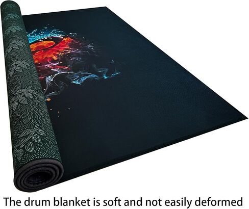 Drum Rug, Drum Mat, 3.92Ft x 5.3Ft Electrical Drum Carpet Soundproof Rug Pads Drum Accessories for Electric Drums Jazz Drum Set, Gift for Drummers, Drum Accessories||Free drumstick in Saudi Arabia