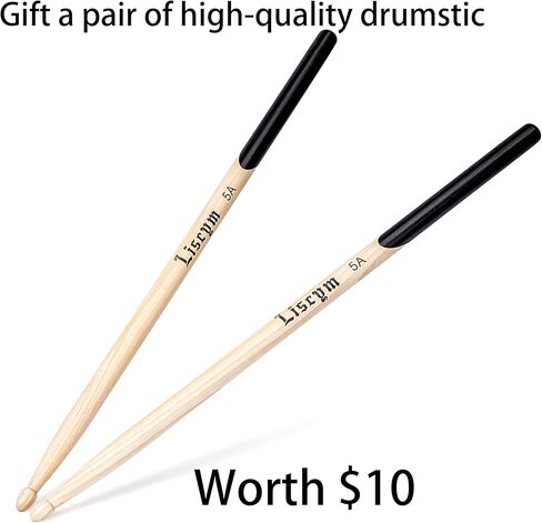 Drum Rug, Drum Mat, 3.92Ft x 5.3Ft Electrical Drum Carpet Soundproof Rug Pads Drum Accessories for Electric Drums Jazz Drum Set, Gift for Drummers, Drum Accessories||Free drumstick in Saudi Arabia