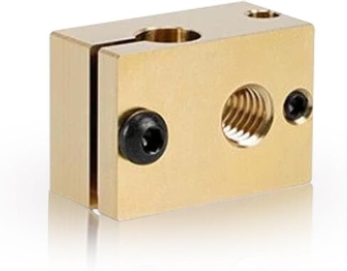 1PCS 3D Printer High Temperature Heater Block Compatible with PT100 Cartridge Sensor Version V6 Hotend Titan Aero Extruder (Copper) in Saudi Arabia