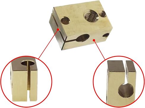 1PCS 3D Printer High Temperature Heater Block Compatible with PT100 Cartridge Sensor Version V6 Hotend Titan Aero Extruder (Copper) in Saudi Arabia