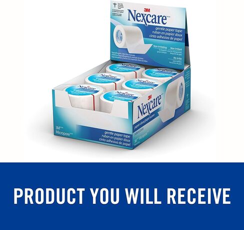 Nexcare Micropore Gentle Paper First Aid Tape, 1 in x 10 yds, Ideal For Securing Gauze And Dressings, Wrapped, 36 Count in Saudi Arabia