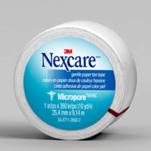Nexcare Micropore Gentle Paper First Aid Tape, 1 in x 10 yds, Ideal For Securing Gauze And Dressings, Wrapped, 36 Count in Saudi Arabia