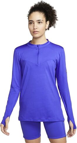 Nike Element Womens Running Top Trail Running Midlayer (Medium, Lapis Blue) in Saudi Arabia
