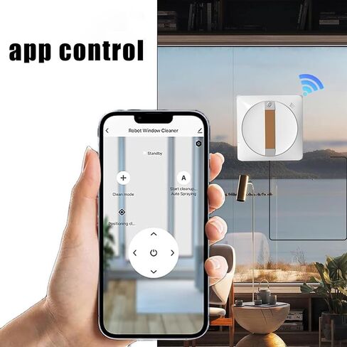 Electric Window Cleaning Robot kit with Two-Way Water Spraying 2500PA Vacuum Suction Perfect for High-Rise Outdoor Windows Cleaner in Saudi Arabia